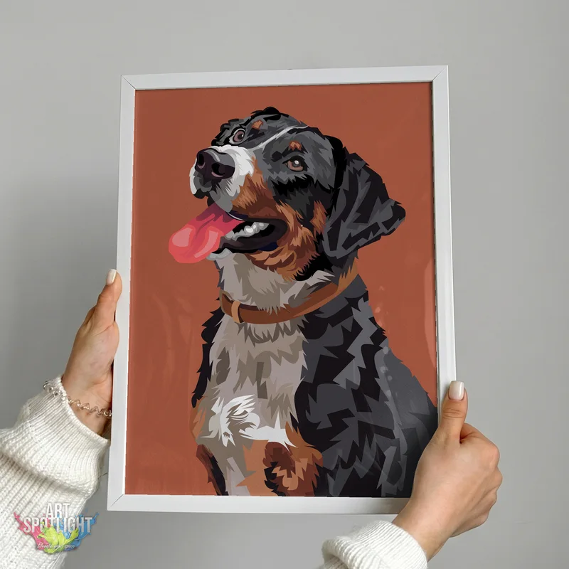 TRICOLOR DOG PORTRAIT