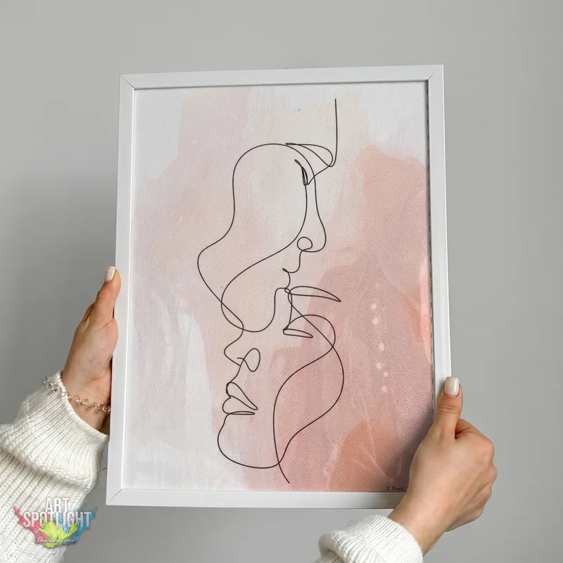 ABSTRACT FACES IN BLUSH