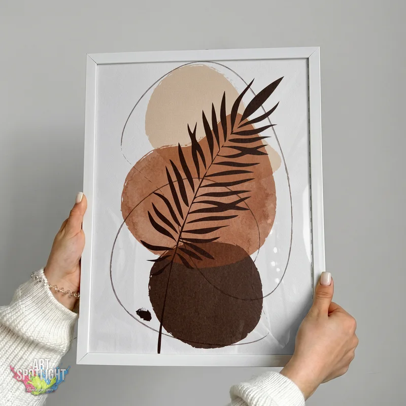 BOTANICAL SILHOUETTE IN EARTH TONES
