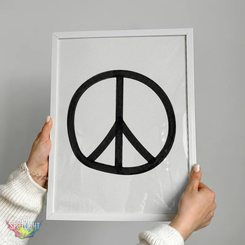 BLACK PEACE SYMBOL