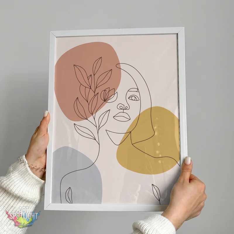 WOMAN WITH BOTANICAL LEAVES