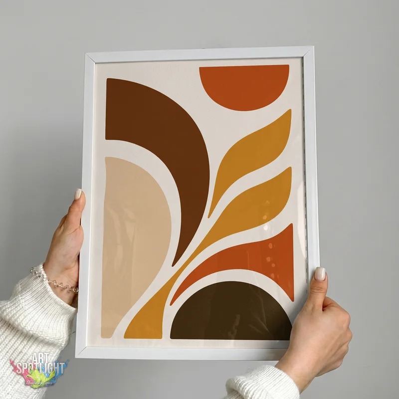 EARTH TONE ABSTRACT LEAVES