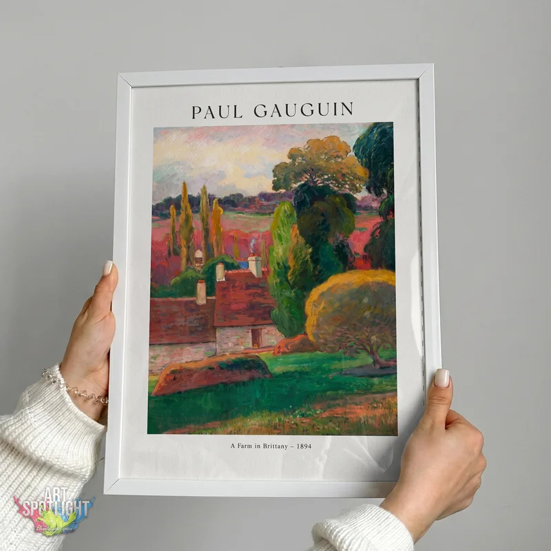 A FARM IN BRITTANY — PAUL GAUGUIN