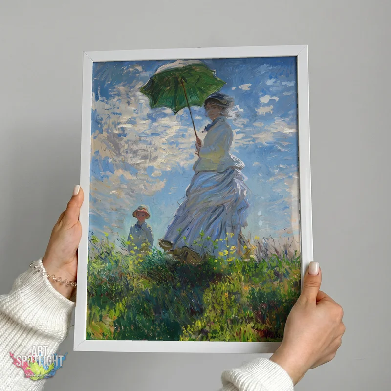 WOMAN BENEATH A GREEN PARASOL