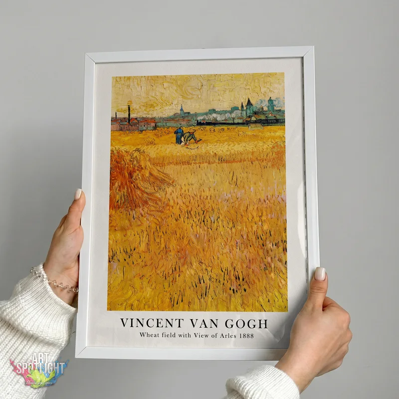 WHEAT FIELD WITH VIEW OF ARLES — VINCENT VAN GOGH