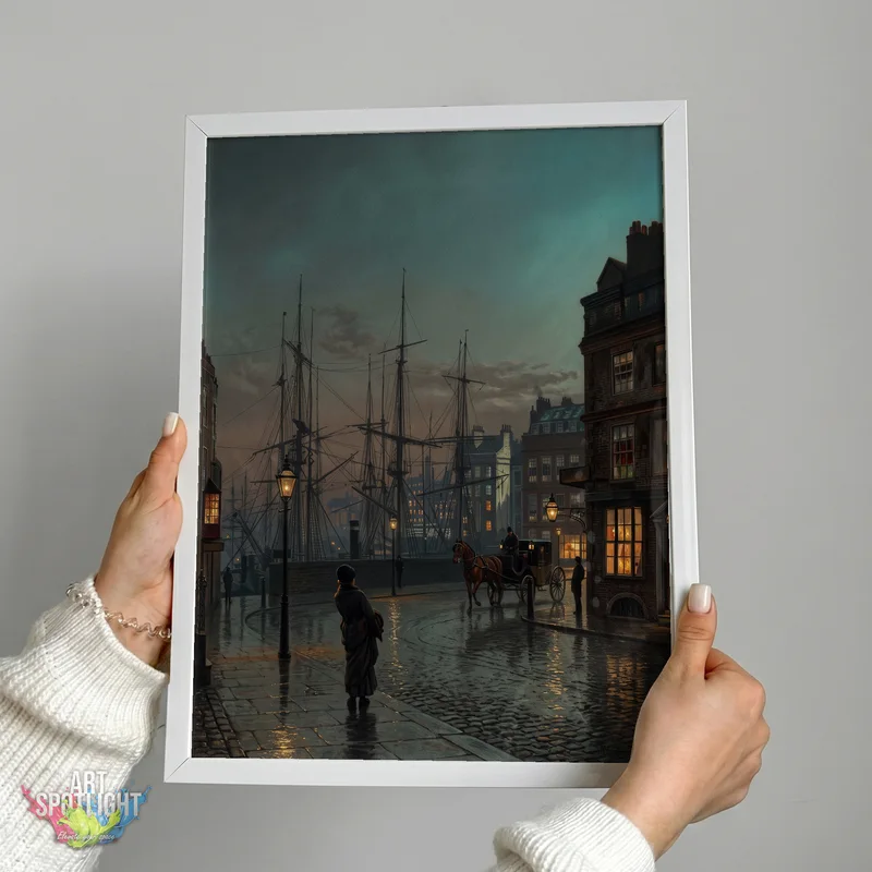 HARBOR IN GOLDEN LAMPLIGHT