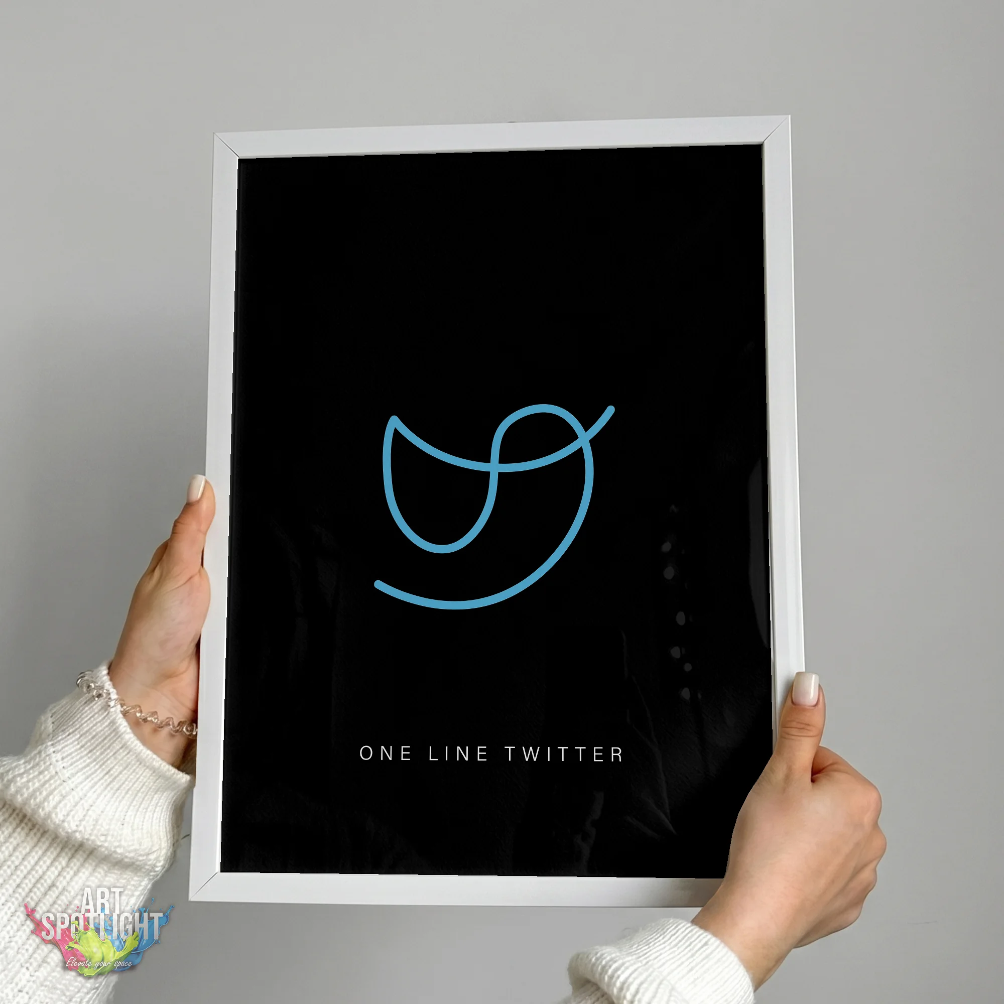 TWITTER ONE LINE LOGO