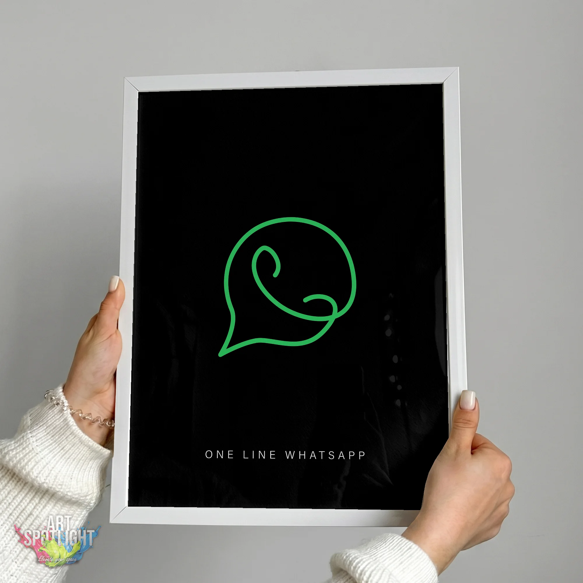 WHATSAPP ONE LINE LOGO