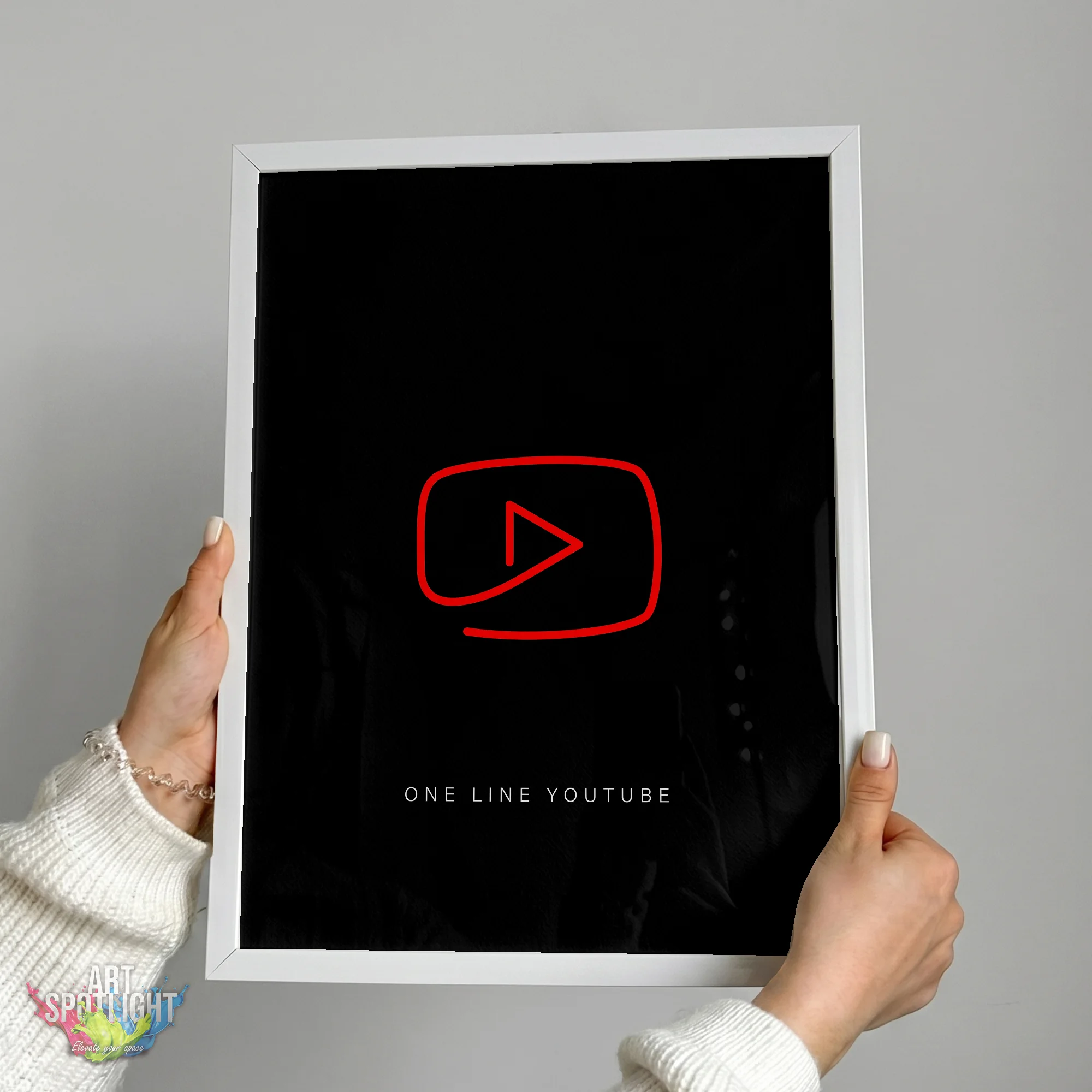 YOUTUBE ONE LINE LOGO