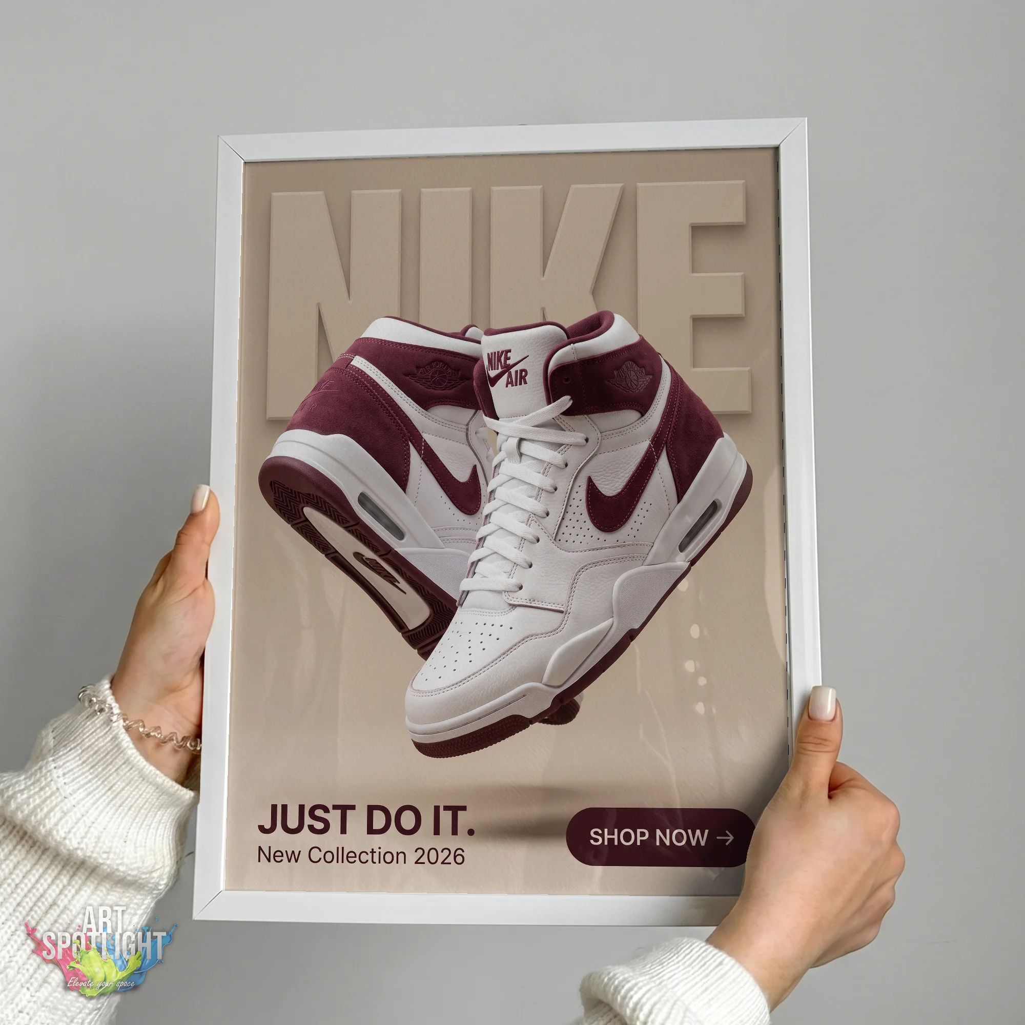NIKE BURGUNDY HIGH TOPS
