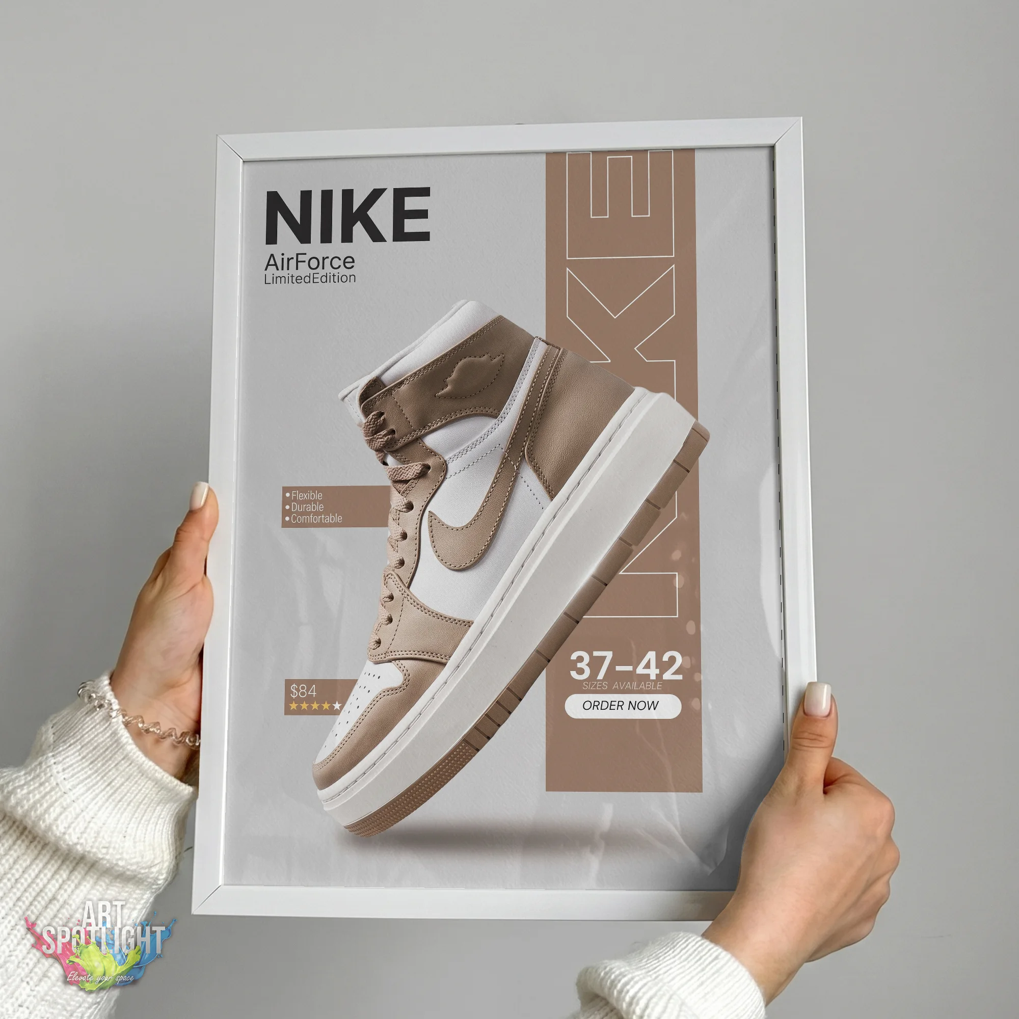 NIKE BEIGE HIGH TOP