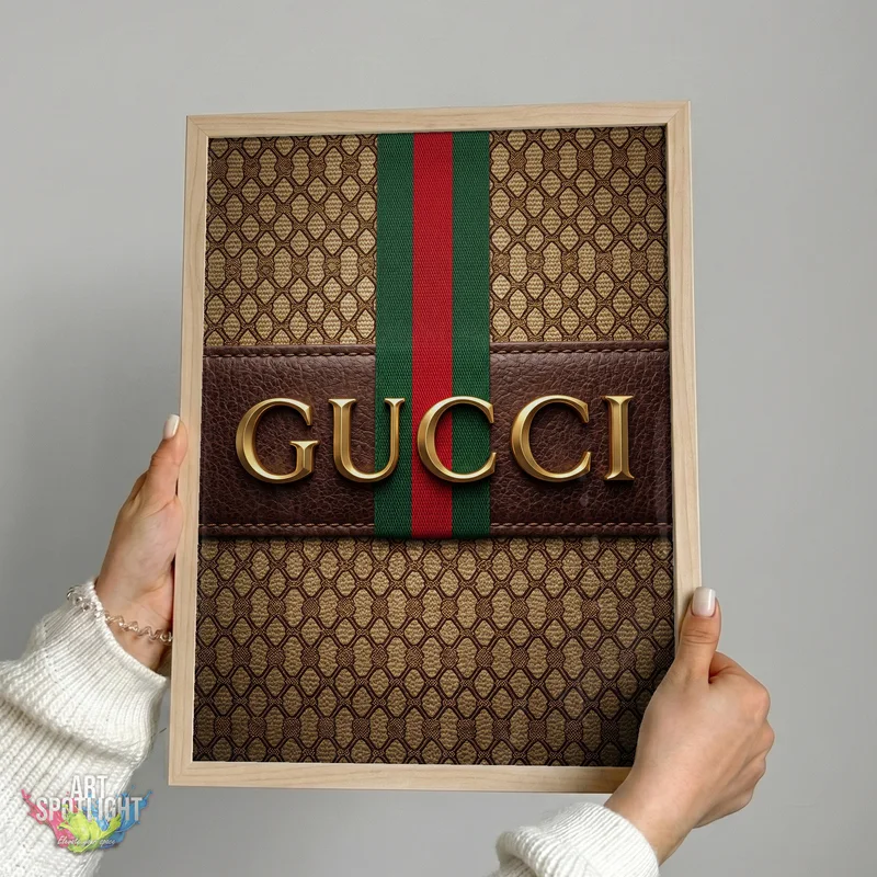 GUCCI GOLD LOGO AND STRIPES