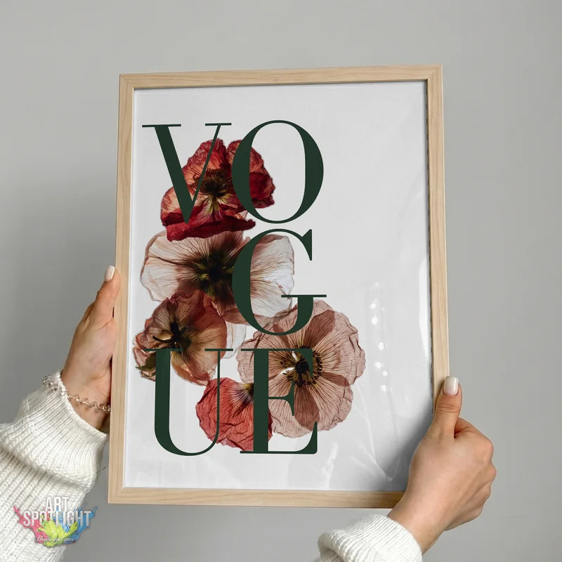 VOGUE FLORAL TYPOGRAPHY