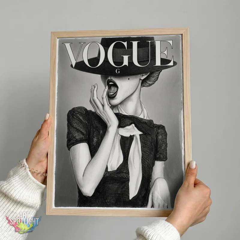 VOGUE BLACK HAT FASHION