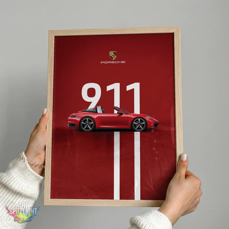 RED PORSCHE 911 TARGA