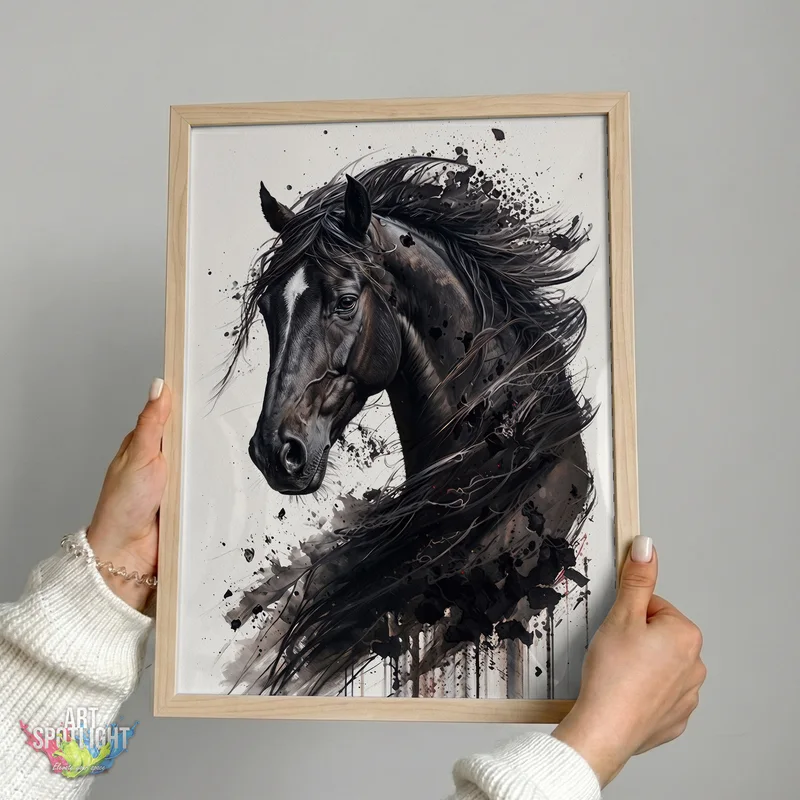 BLACK HORSE IN INK