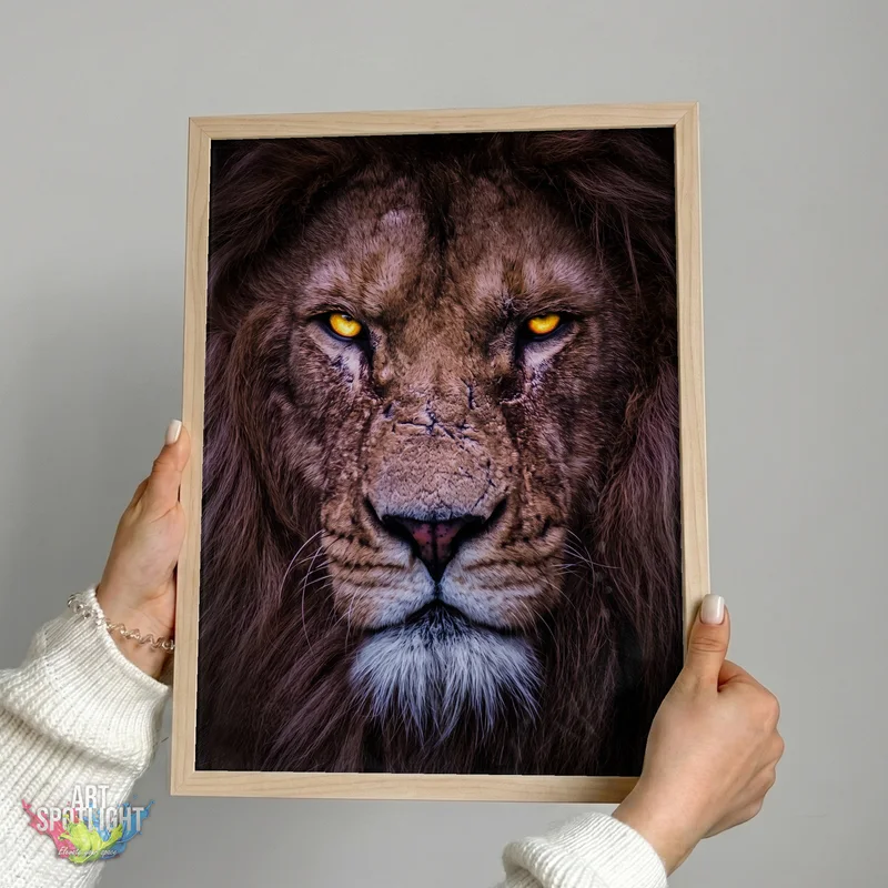 LION WITH AMBER EYES