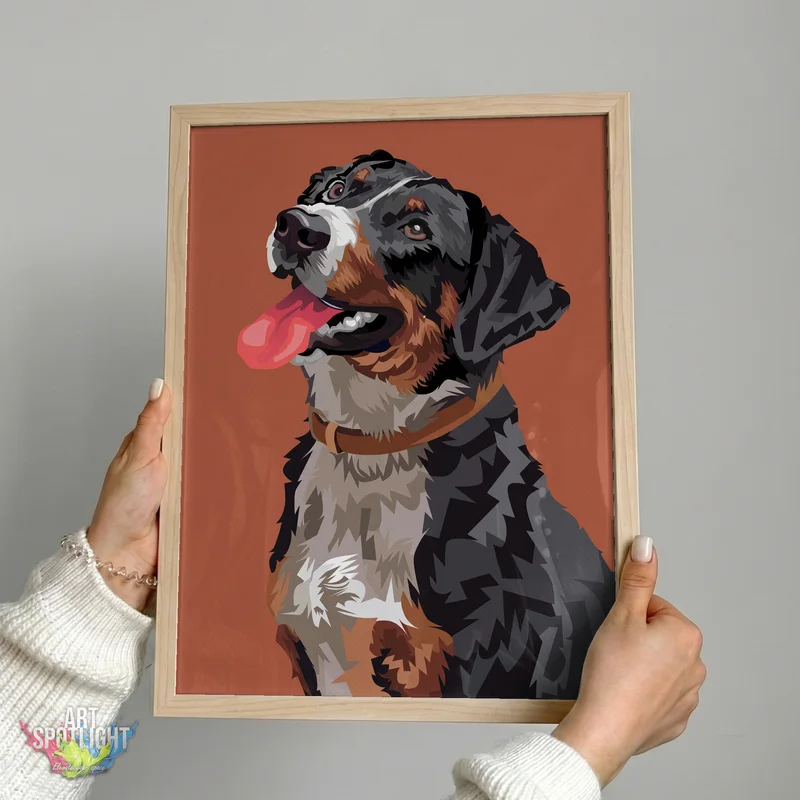 TRICOLOR DOG PORTRAIT