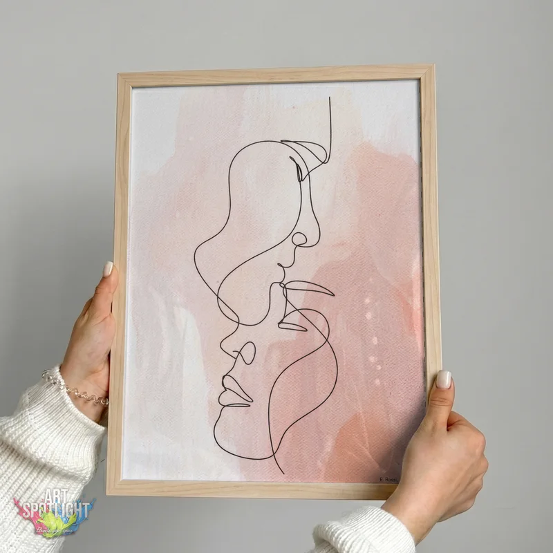 ABSTRACT FACES IN BLUSH