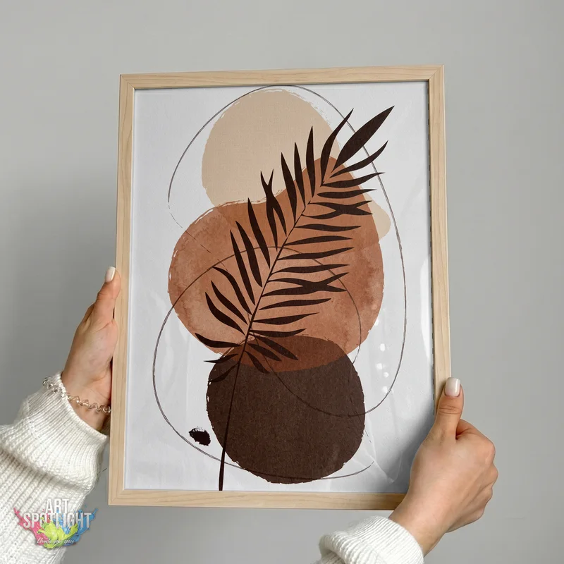 BOTANICAL SILHOUETTE IN EARTH TONES