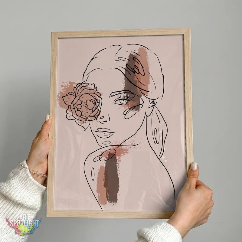 WOMAN WITH FLOWER
