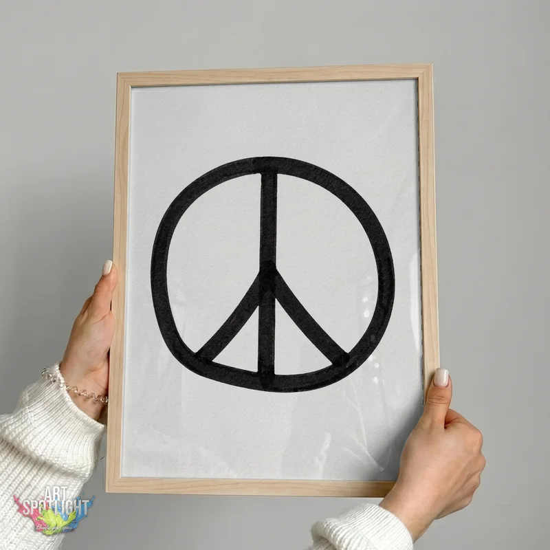 BLACK PEACE SYMBOL