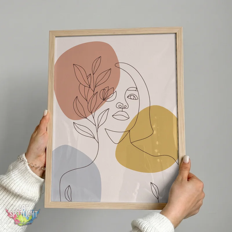 WOMAN WITH BOTANICAL LEAVES