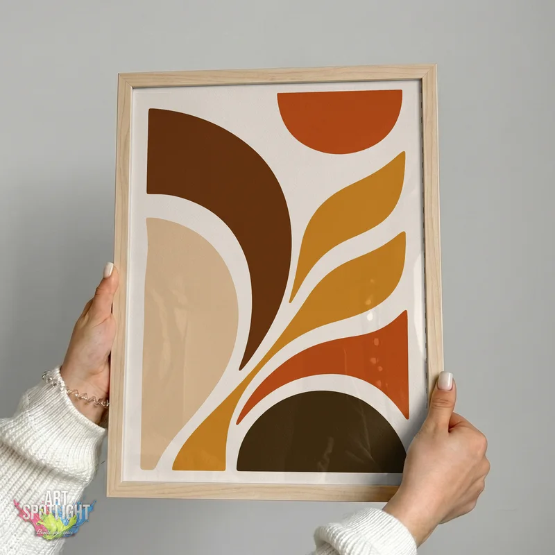 EARTH TONE ABSTRACT LEAVES