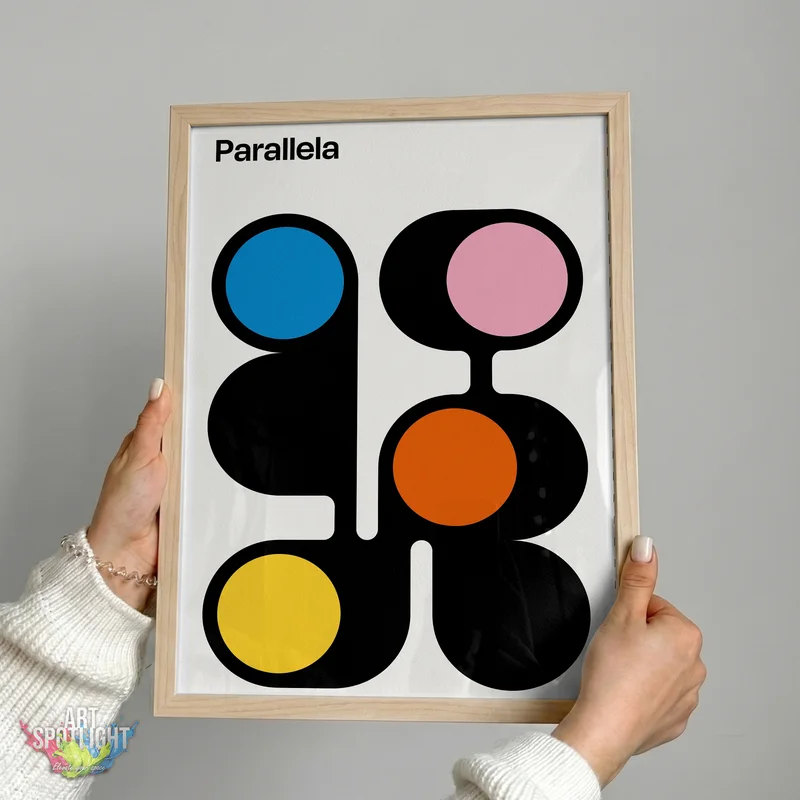 COLORFUL CIRCLES AND BLACK CURVES
