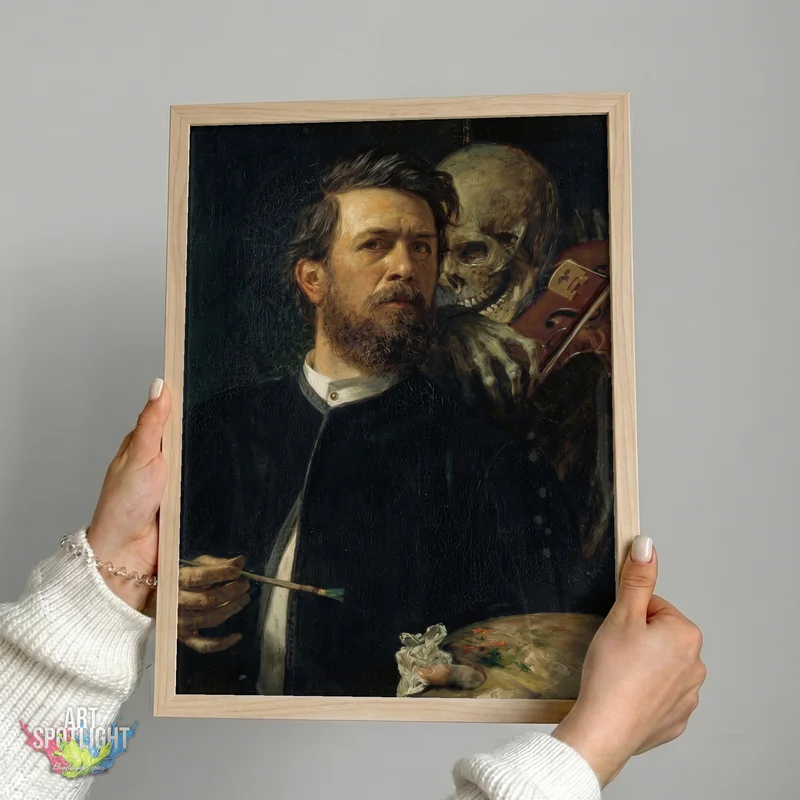 SELF-PORTRAIT WITH DEATH PLAYING THE FIDDLE — ARNOLD BÖCKLIN