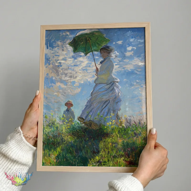 WOMAN BENEATH A GREEN PARASOL