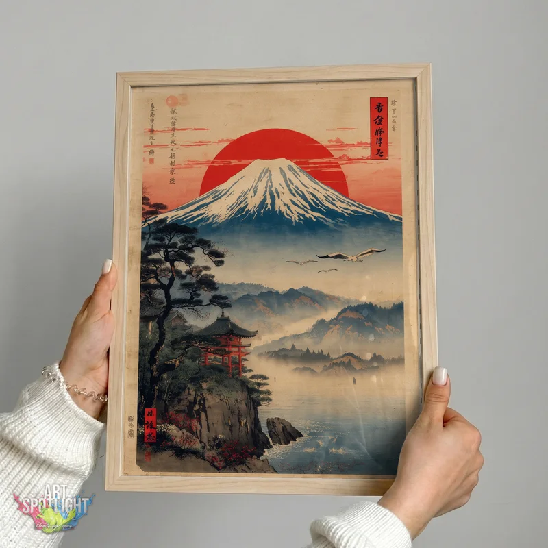MOUNTAIN BENEATH A CRIMSON SUN