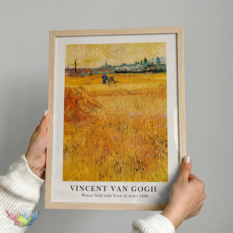 WHEAT FIELD WITH VIEW OF ARLES — VINCENT VAN GOGH