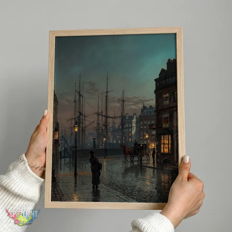 HARBOR IN GOLDEN LAMPLIGHT