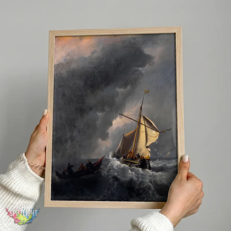 GOLDEN SAILS BENEATH STORM CLOUDS
