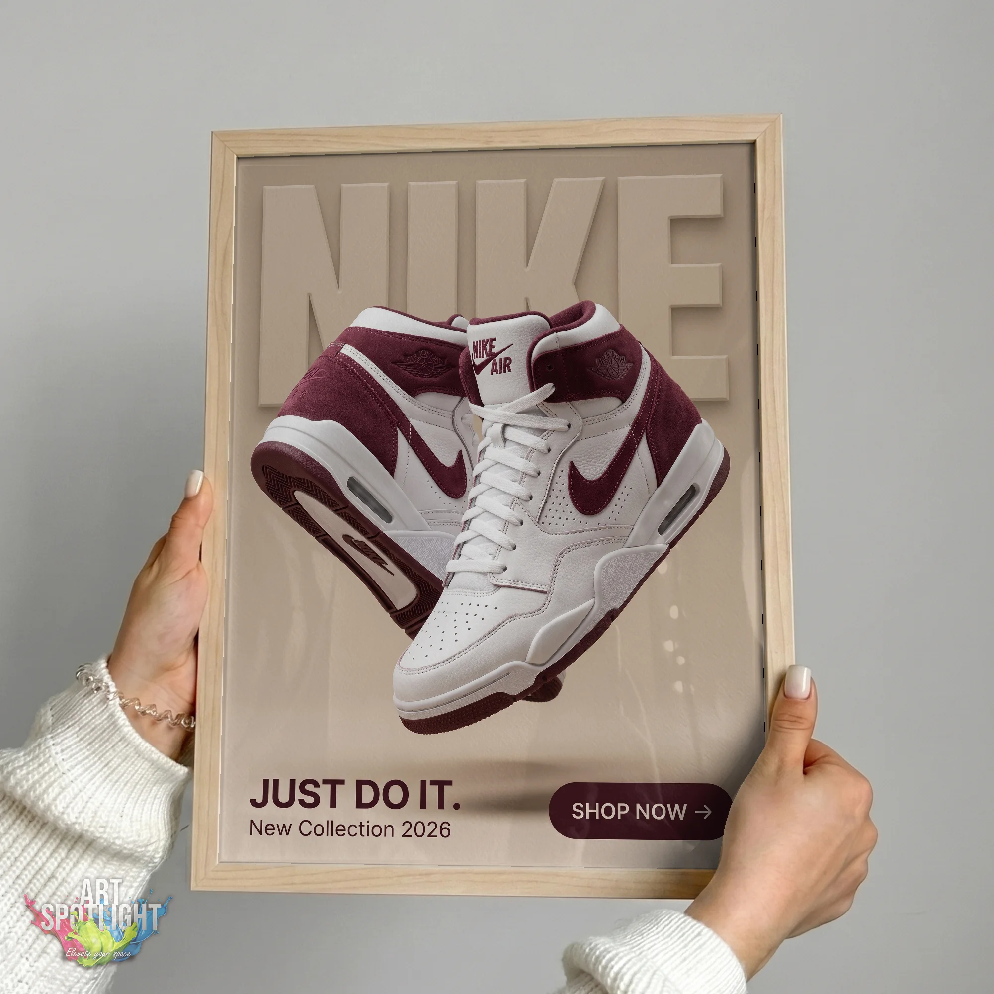 NIKE BURGUNDY HIGH TOPS
