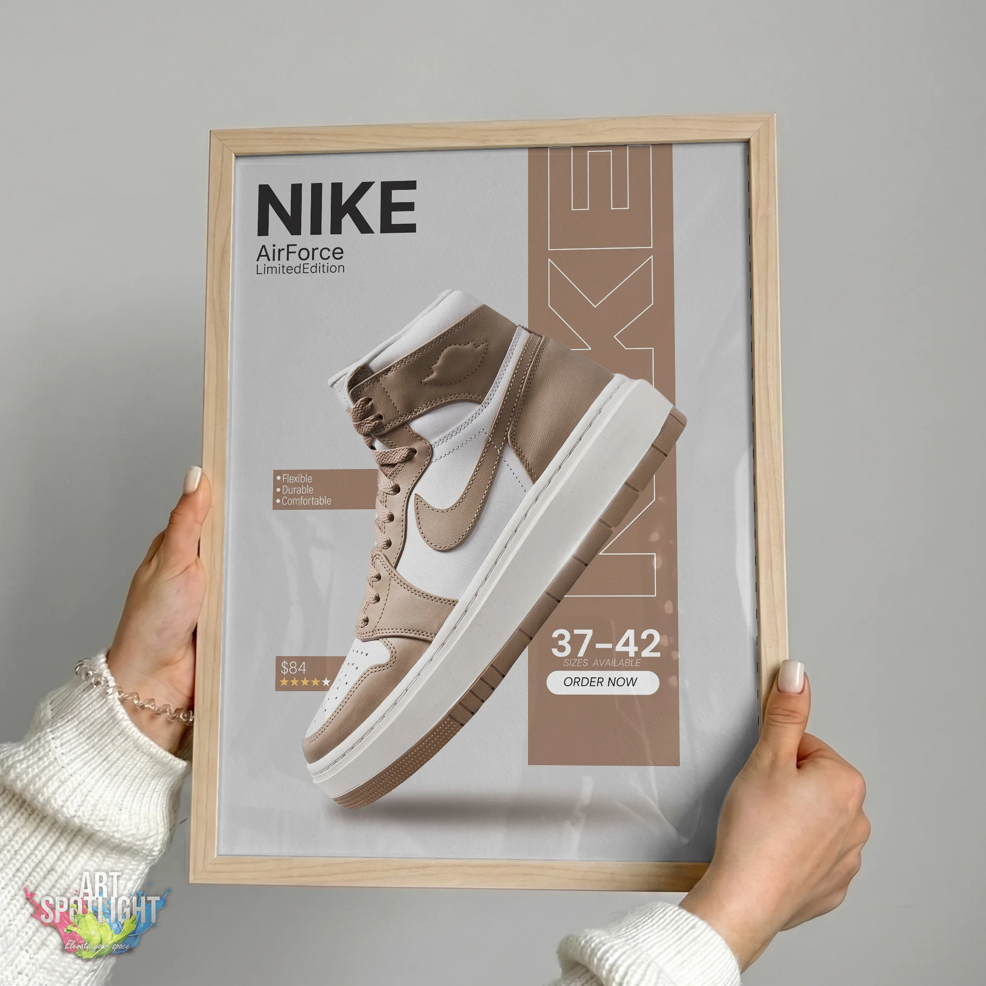 NIKE BEIGE HIGH TOP