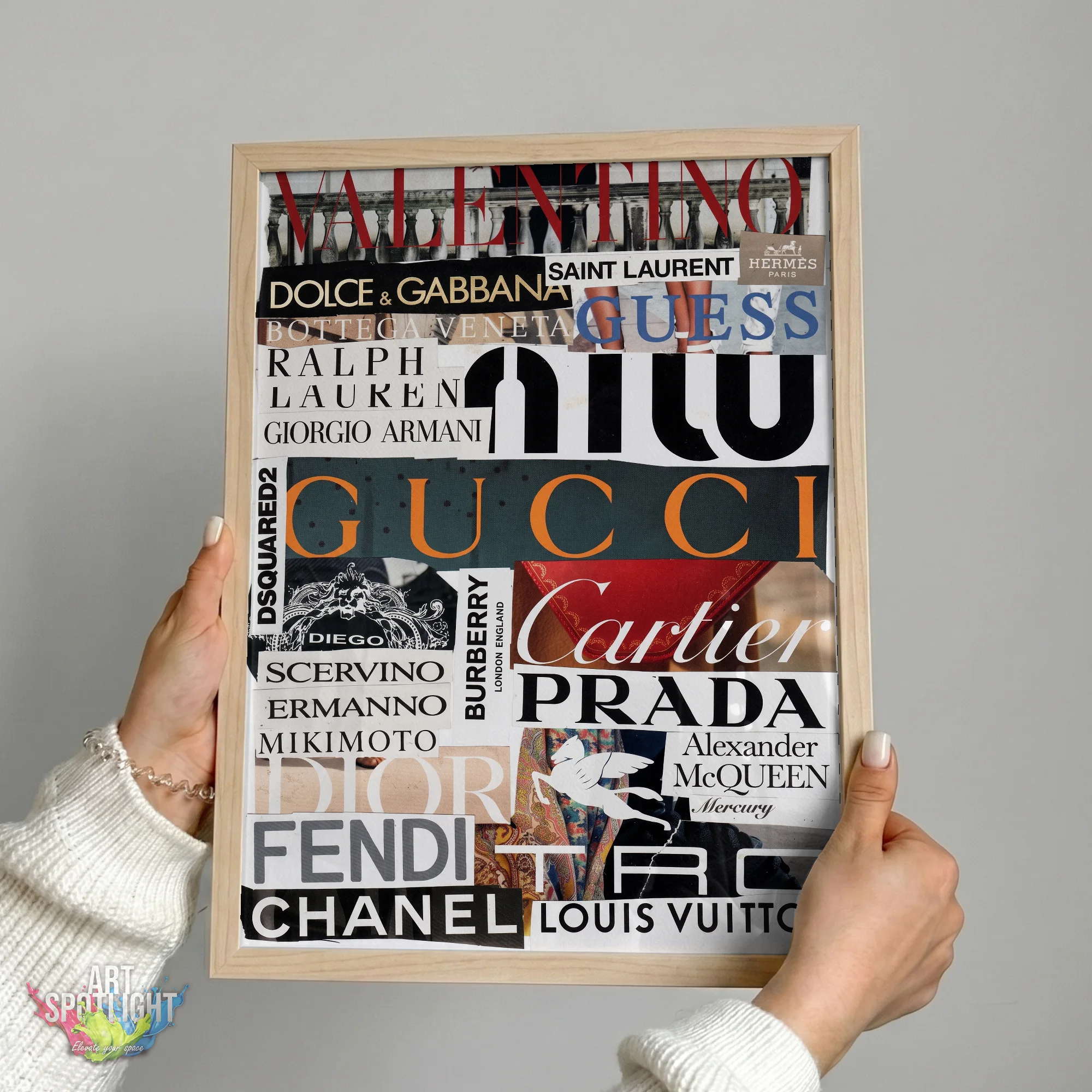DESIGNER LABELS COLLAGE