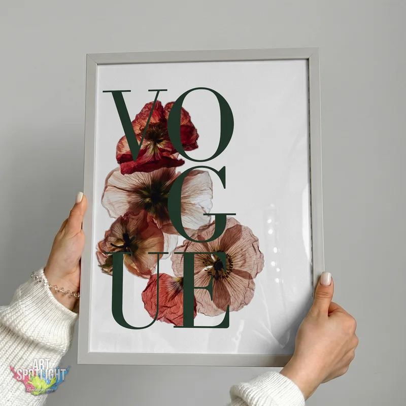 VOGUE FLORAL TYPOGRAPHY