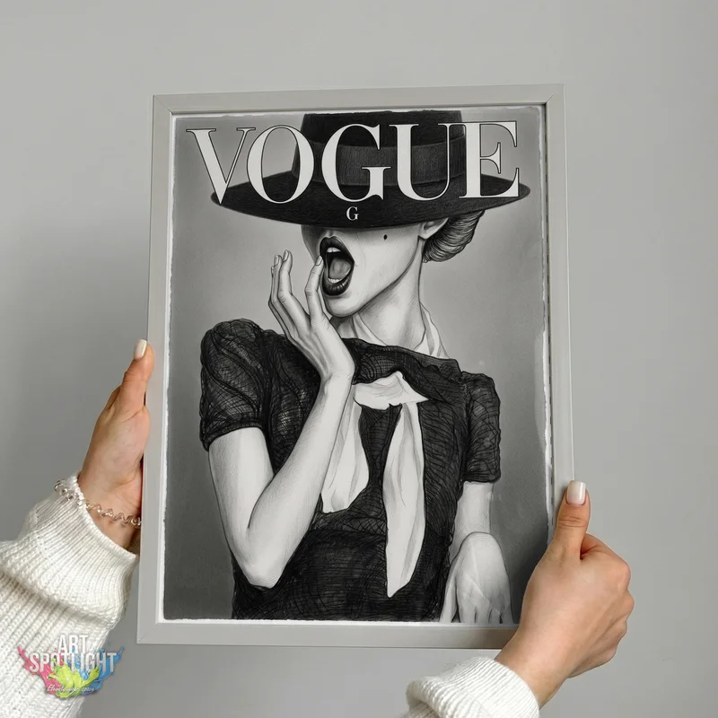 VOGUE BLACK HAT FASHION