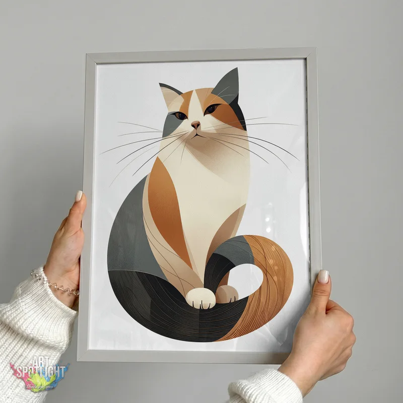 GEOMETRIC CALICO CAT