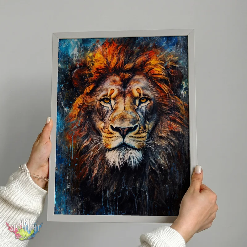FIERY LION PORTRAIT