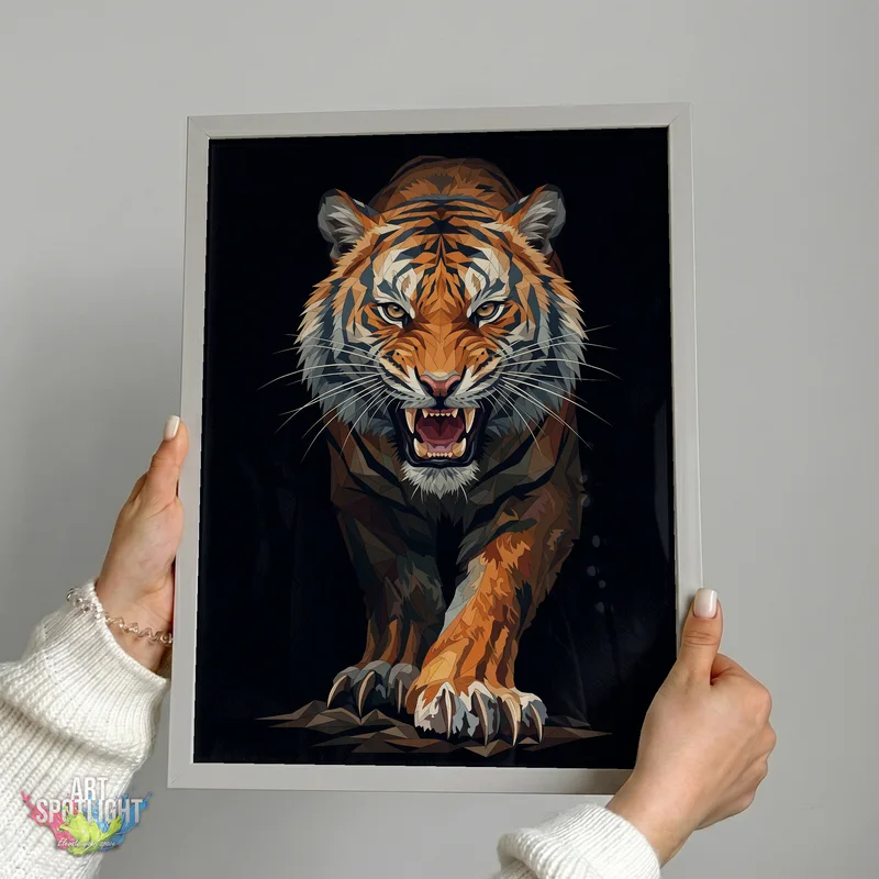 PROWLING GEOMETRIC TIGER
