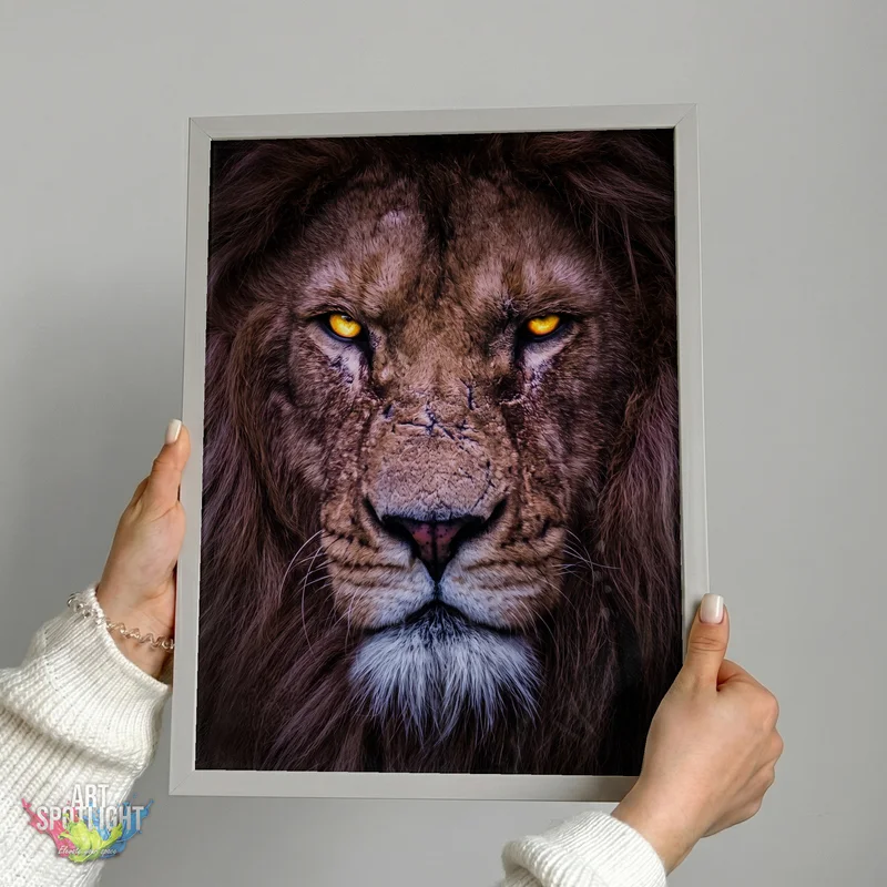 LION WITH AMBER EYES