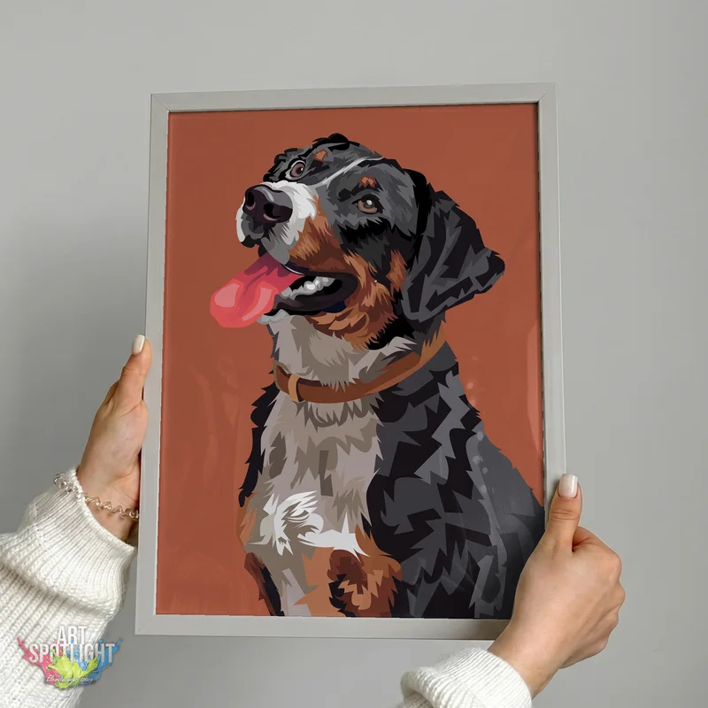 TRICOLOR DOG PORTRAIT
