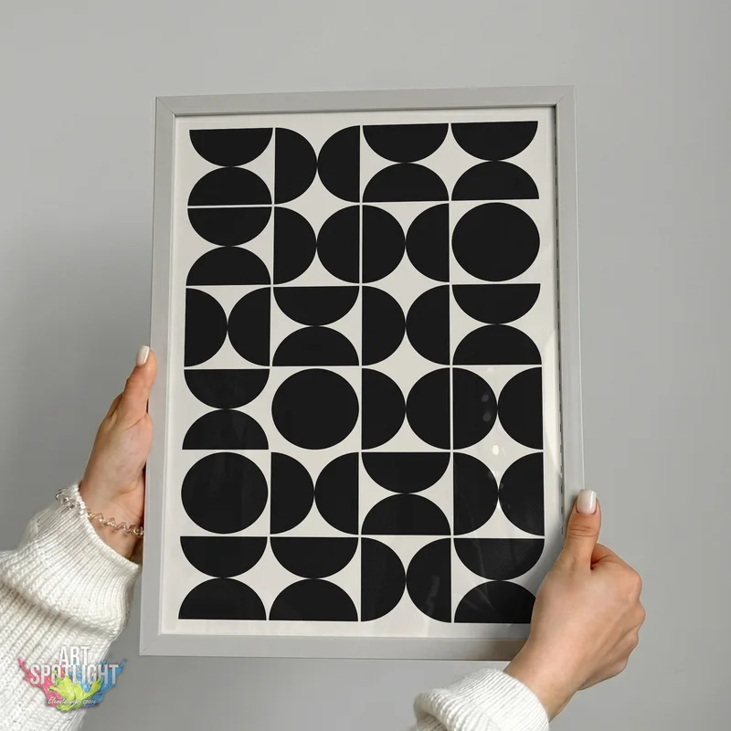 BLACK CIRCLES AND SEMICIRCLES