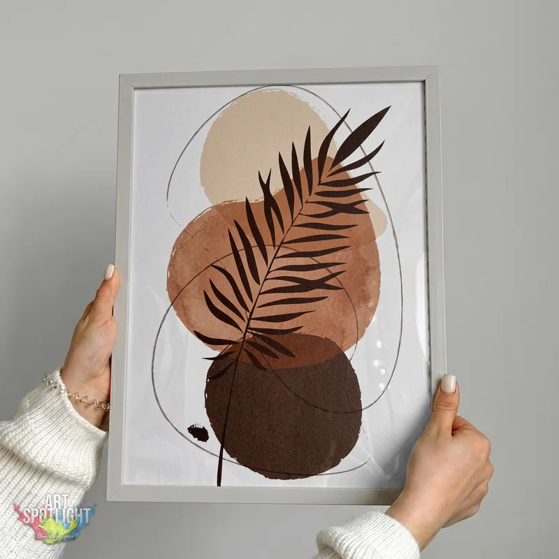BOTANICAL SILHOUETTE IN EARTH TONES