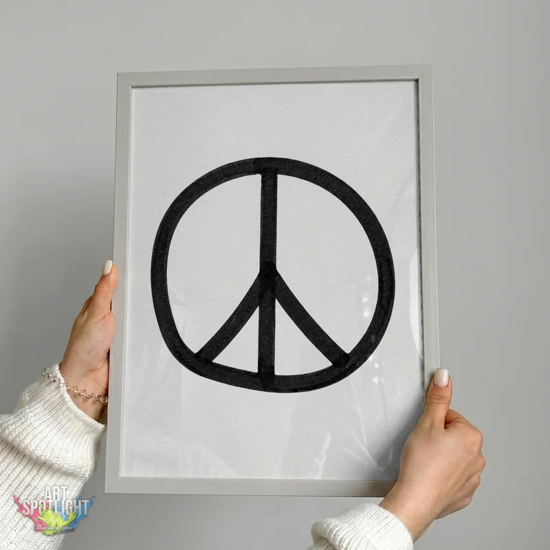 BLACK PEACE SYMBOL