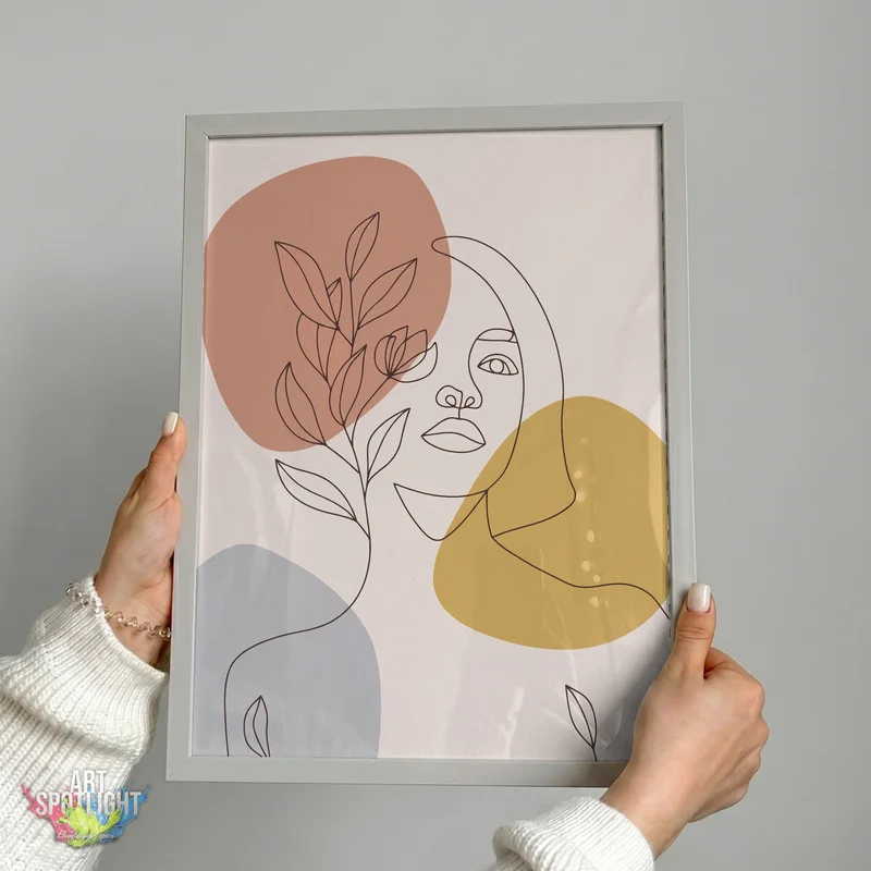 WOMAN WITH BOTANICAL LEAVES