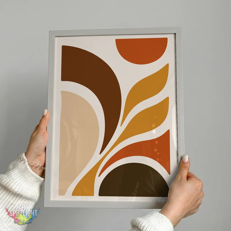 EARTH TONE ABSTRACT LEAVES